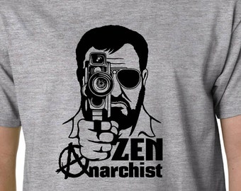 Zen Anarchist JOHN MILIUS t-shirt // Conan Jaws Dirty Harry Film Geek Funny Quote