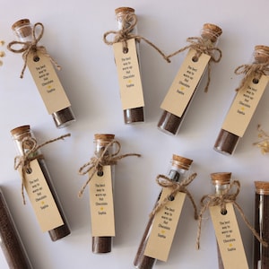 Hot Chocolate Favors for Guest, Hot Chocolate in Test Tube, Winter Wedding Favors, Engagement Favor,Hot Chocolate in Test Tube