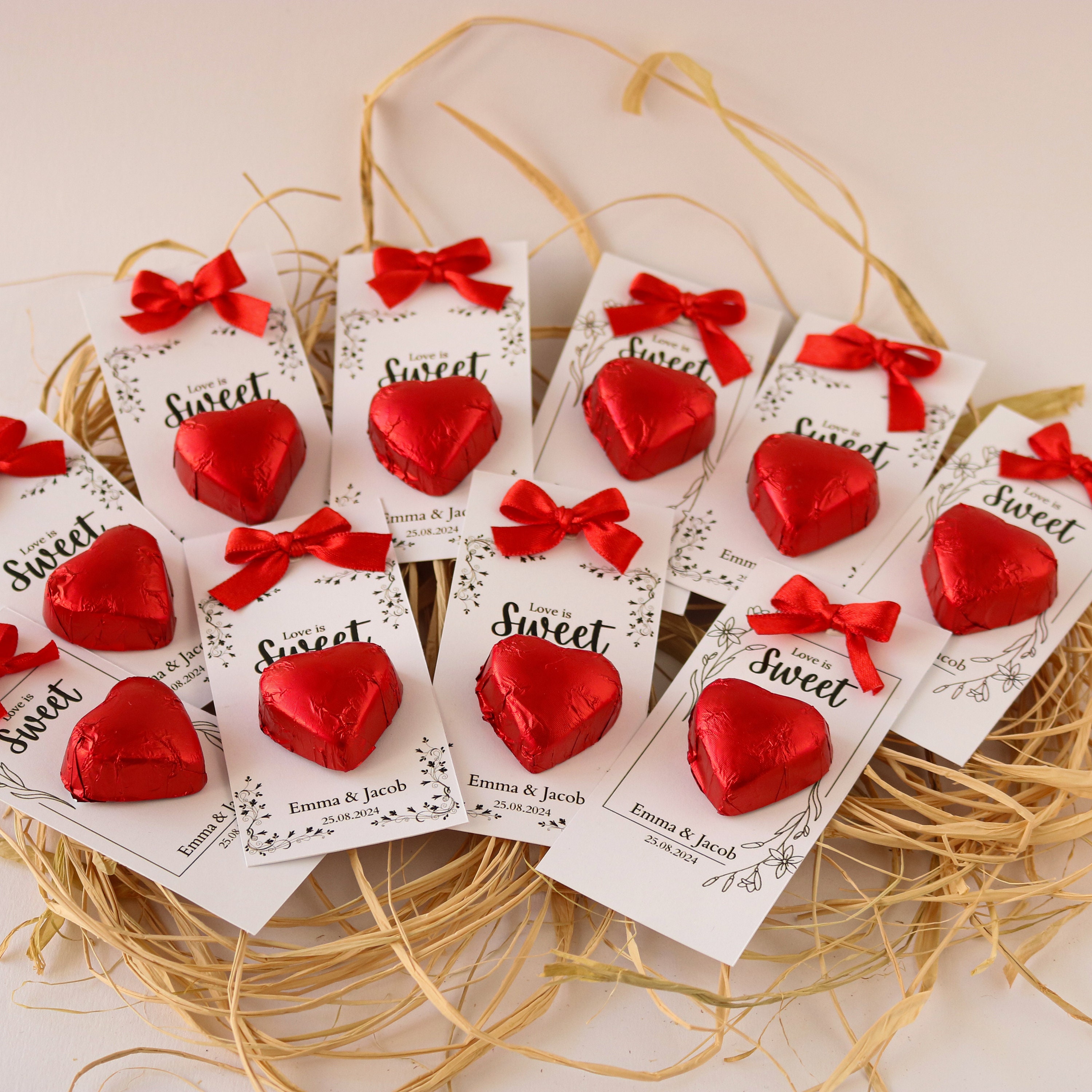 Chocolate Heart Wedding Gift, Love is Sweet, Bulk Wedding Gift for ...