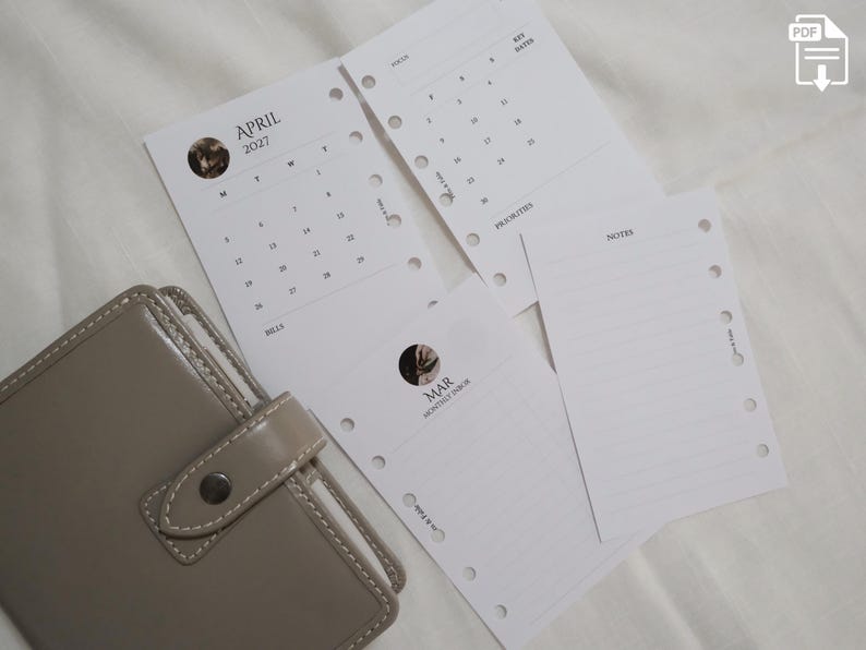 Snap Window Insert 2027 Month on Two Pages Planner Insert | Digital | Printable | Pocket ...