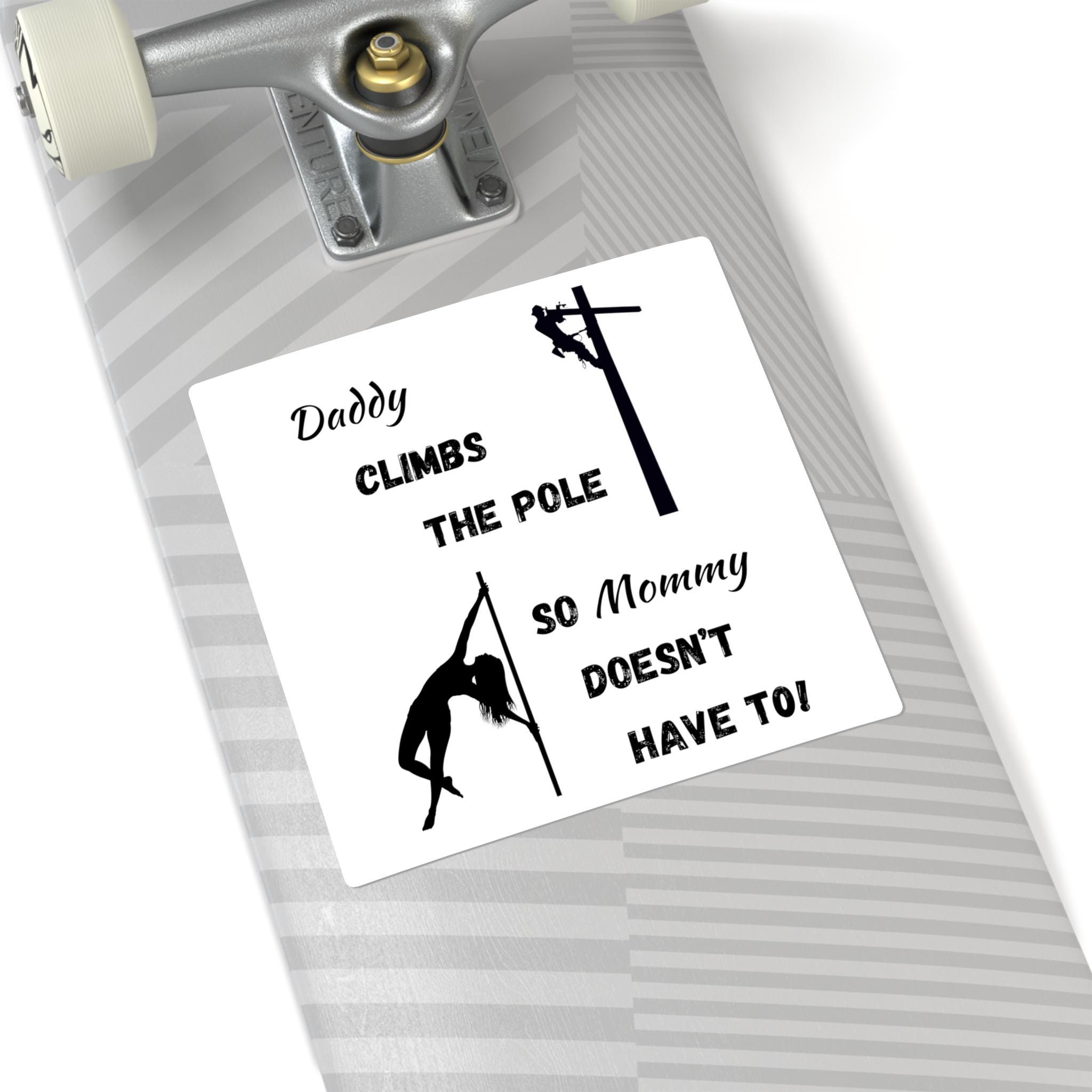 Lineman, Electrical Worker Hilarious Square Stickers, 4 Sizes, daddy