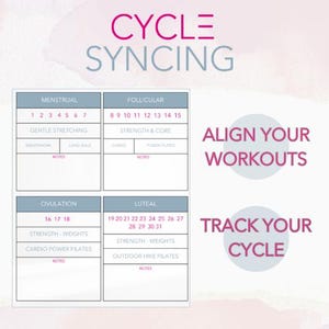 Cycle Syncing Tracker | Digital Period Planner | Hormone Balance Journal | Menstrual & Ovulation Log | Wellness PDF for Women