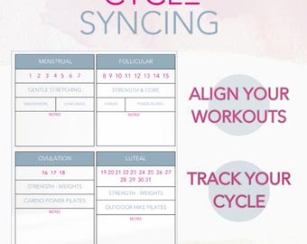 Cycle Syncing Tracker | Digital Period Planner | Hormone Balance Journal | Menstrual & Ovulation Log | Wellness PDF for Women