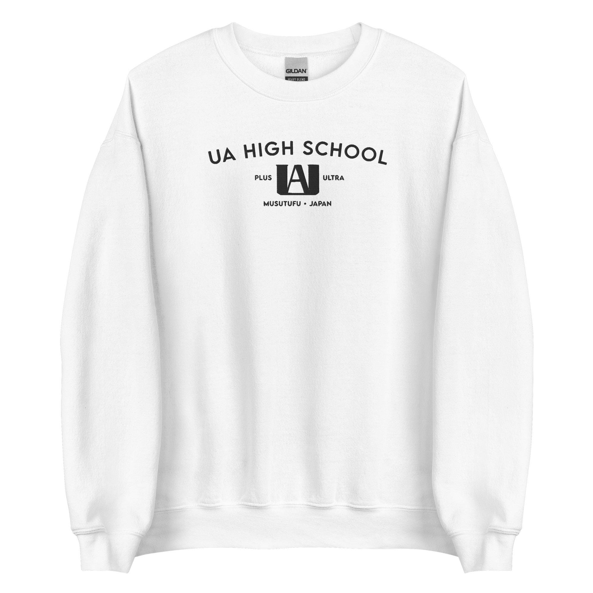UA High School MHA Hero Anime Inspired Embroidered Front Heavyweight Crewneck Subtle Anime Sweatshirt Etsy Canada