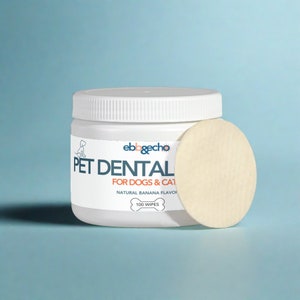 Dog Dental Wipes - Easy Teeth Cleaning, Banana Flavor, Fresh Breath