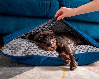 Velour Pet Bed Pillowcase: Warm Dog Burrow Bed Cave