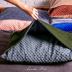 Snuggly bedding, Pillowcase, Dog Cave Bed, Warm Covered Dog Bed, Cave Pet Bed, Dog Burrow Bed, Gift for pet, Dog Den Bed, Personalized Bed
