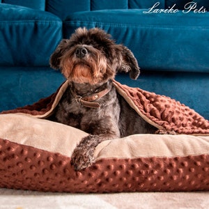 Dog Cave Bed, Pet Pillowcase, snuggly bedding, Whippet Bed, Warm Covered Dog Bed, Cave Pet Bed, Dog Burrow Bed, Gift for pets, Dog Den Bed