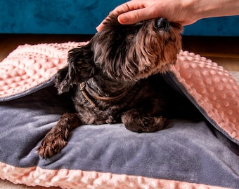Velour Dog Cave Bed Pillowcase: Snuggly Burrow Pet Bed
