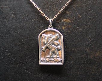 Anzu Bird Sterling Silver Pendant: Sumerian Assyrian Jewelry