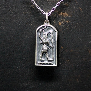 Baal Hadad pendant | Baal necklace | Sterling silver Baal pendant | Canaanite jewelry | Baal cycle | Asherah | Occult jewelry