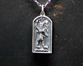 Baal Hadad pendant | Baal necklace | Sterling silver Baal pendant | Canaanite jewelry | Baal cycle | Asherah | Occult jewelry