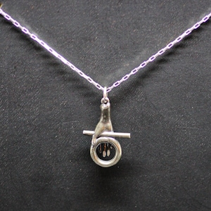 Silver rod and ring pendant | Sumerian | Babylonian | Assyrian | Occult jewelry