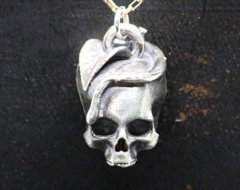 Malum: Sterling Silver Skull & Serpent Necklace