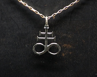 Sterling Silver Seal of Leviathan pendant | Alchemical Sulfur pendant | occult jewelry