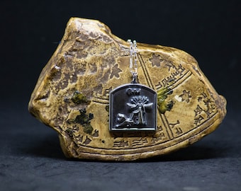 Handmade Sterling Silver Inanna Pendant: Mesopotamian Goddess Jewelry