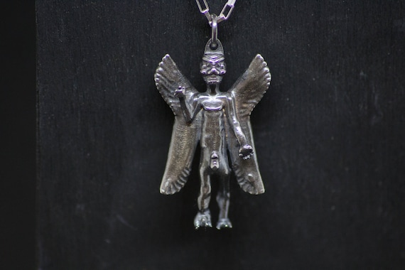 Pazuzu Sterling Silver Pendant: Babylonian Amulet with Chain