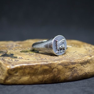 Anillo de sello Lamassu / Lamassu sumerio / Anillo de sello asirio / Joyería sumeria