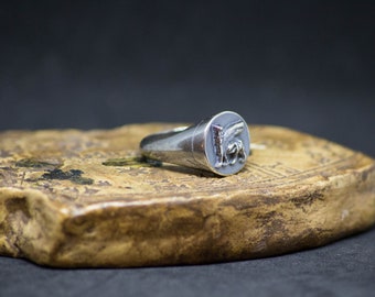 Lamassu Signet Ring | Sumerian Lamassu | Assyrian Signet Ring | Sumerian Jewelry