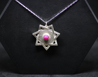 Star of Babalon | Star Ruby | Thelemic Jewelry | Thelema | Occult Jewelry | Aleister Crowley