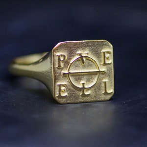 Enochian ring | Pele | John Dee | Edward Kelley | Enochian Watchtower | occult jewelry | Sigillum dei Aemeth