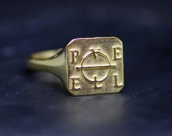 Enochian ring | Pele | John Dee | Edward Kelley | Enochian Watchtower | occult jewelry | Sigillum dei Aemeth