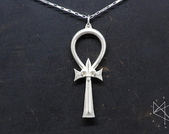 Sterling Silver Fleur-de-lis New Orleans Ankh