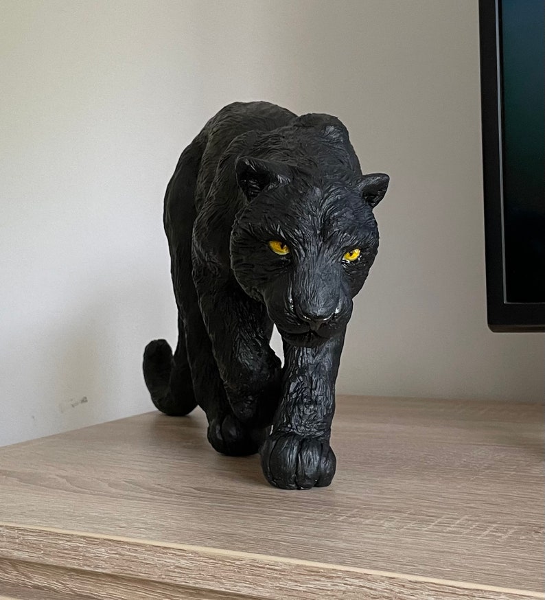 Schwarzer Panther Skulptur/Figur Bild 6