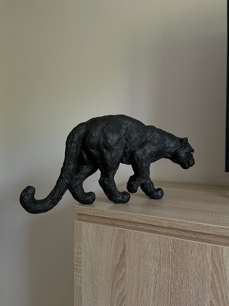 Schwarzer Panther Skulptur/Figur Bild 9