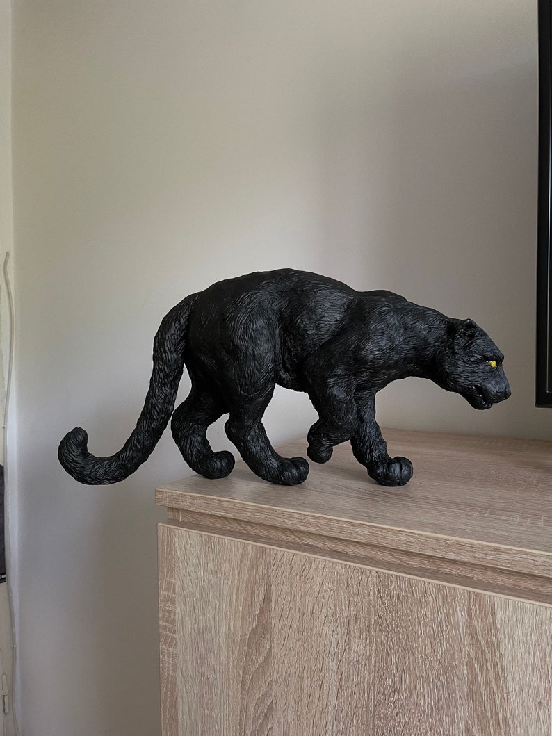 Schwarzer Panther Skulptur/Figur Bild 10