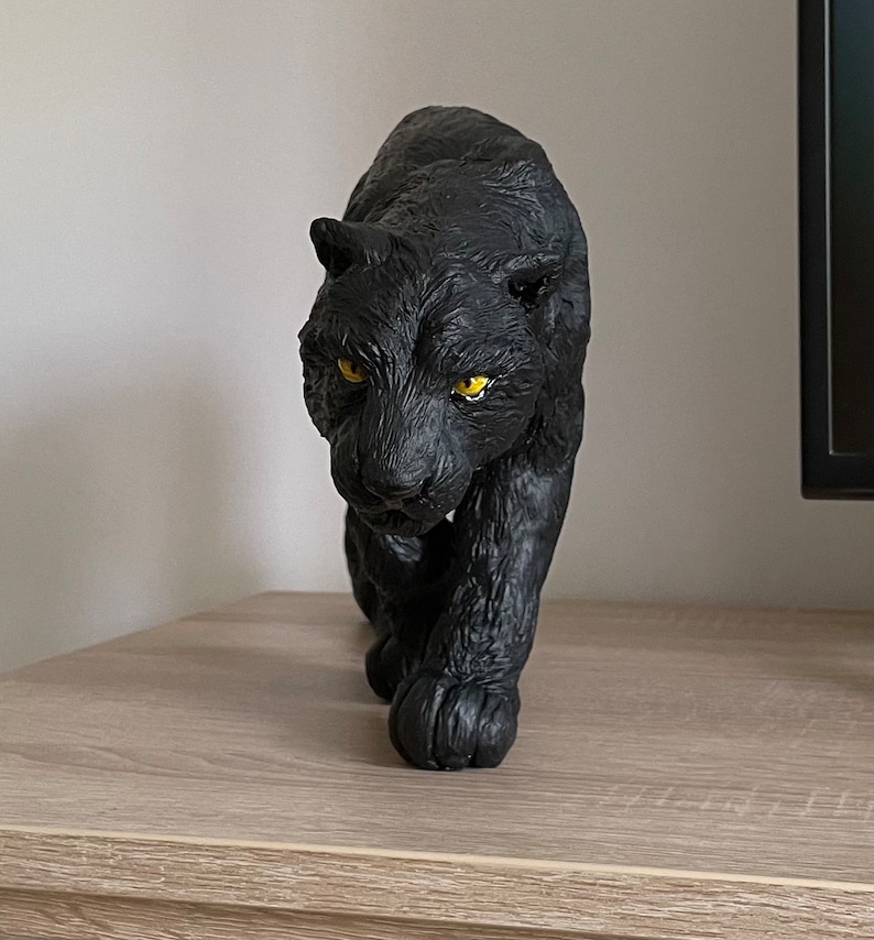 Schwarzer Panther Skulptur/Figur Bild 5