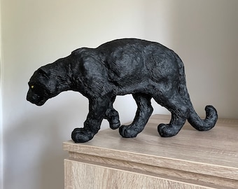 Schwarzer Panther Skulptur/Figur