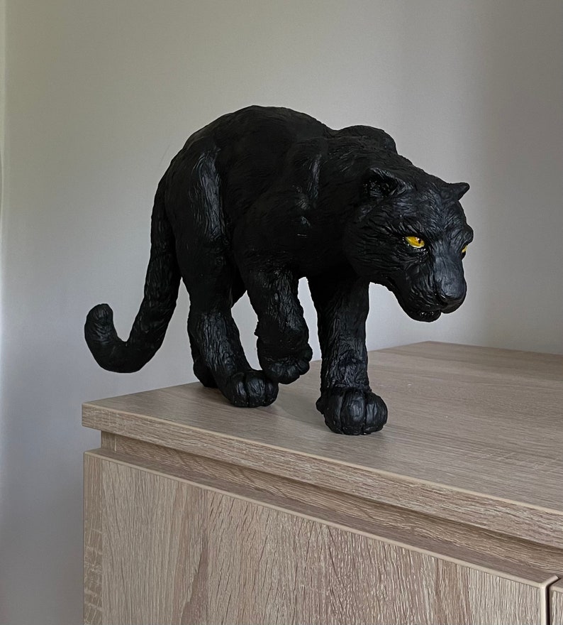 Schwarzer Panther Skulptur/Figur Bild 8