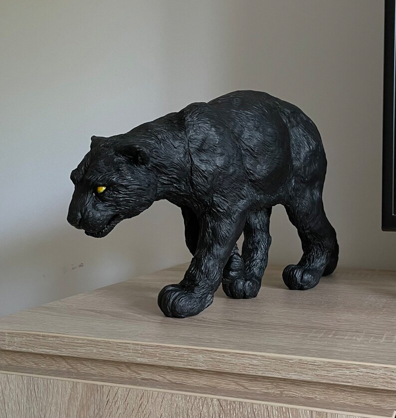 Schwarzer Panther Skulptur/Figur Bild 3