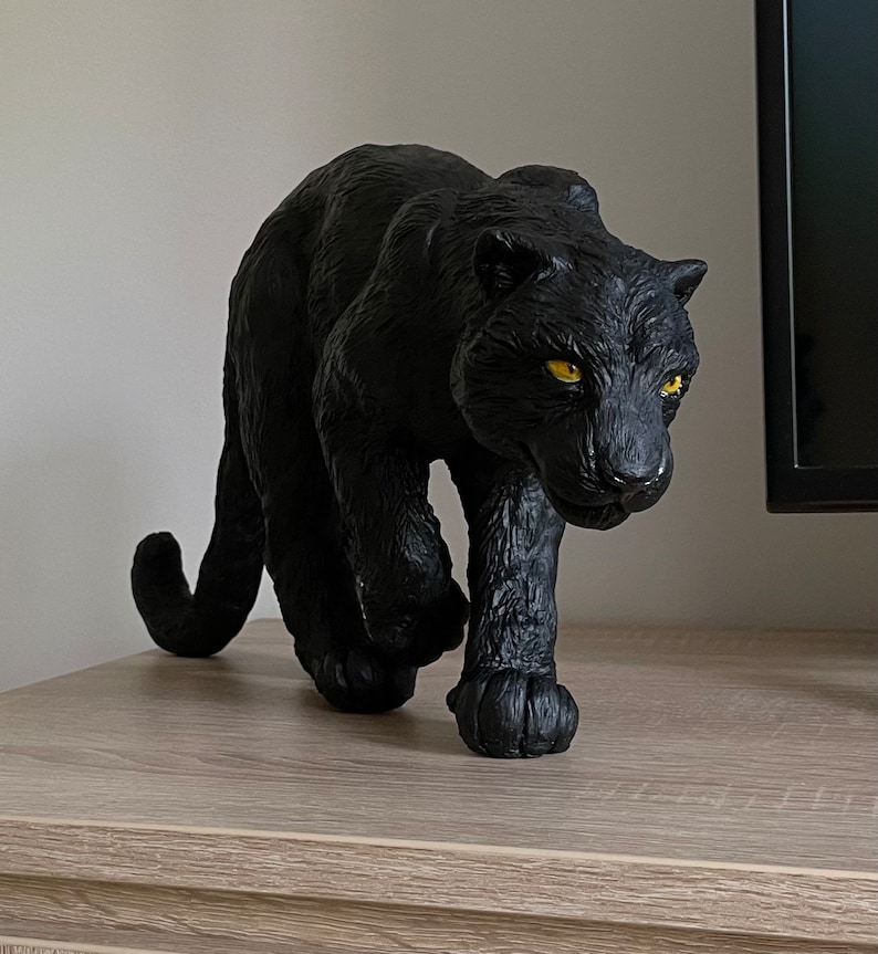 Schwarzer Panther Skulptur/Figur Bild 7