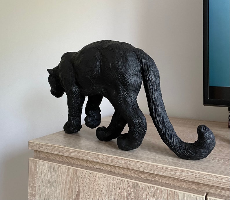 Schwarzer Panther Skulptur/Figur Bild 2