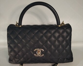 vintage Chanel Coco poignée noire