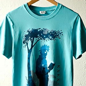 Naruto Kakashi Hatake T-Shirt Anime Tee Japanese Ninja Graphic Shirt Team 7 Mentor Gift for Otaku Fans Manga Streetwear