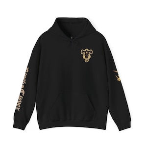 Schwarzes Kleeblatt Sweatshirt mit Kapuze