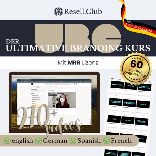 UBC Kurs Deutsch - Der Ultimative Brandking Kurs nun auch auf Deutsch | MRR | Resell Rights | MRR Deutsch