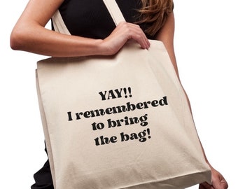 Slogan tote bag