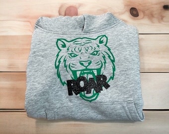 Kinder Kapuzenpullover aus Bio-Baumwolle - Roar Tiger Print