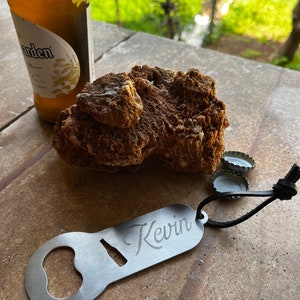 Personalised steel bottle opener, fathers day gift, perfect for fathers day, custom steel bottle opener, beer opener image 2