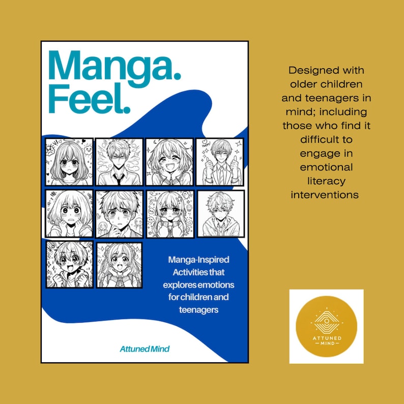 Manga Inspired Emotion / Feelings Activity Booklet for Older Children and Teens image 2