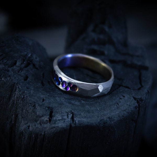 Stylish ring men titanium, Hypoallergenic ring, Handmade jewellery gift, Titanium bands for men women, Unique Ring Wedding bands