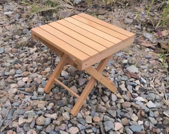 Handmade Wooden Stool Portable Wooden Stool Foldable