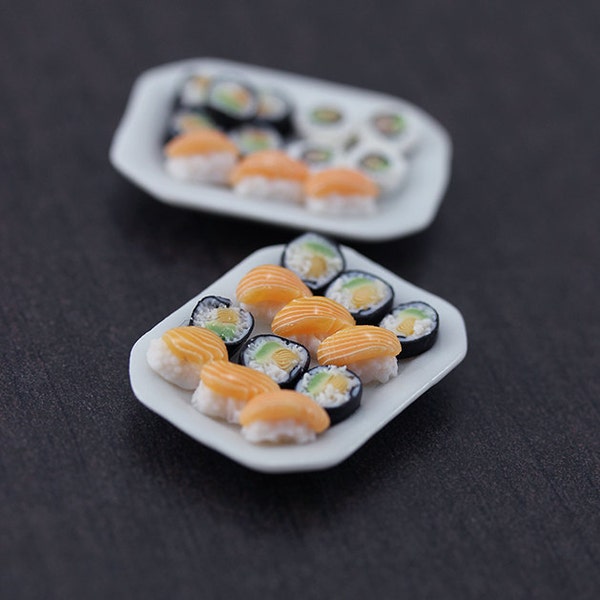 Tiny Sushi Plate - 1:12 Scale Sushi Weekend Collection