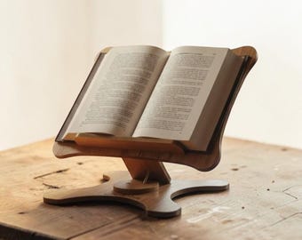 360 draaibare houten laptop- en boekenstandaard | Verstelbare tabletstandaard | Ergonomische bureaustandaard | Werkplek lezen