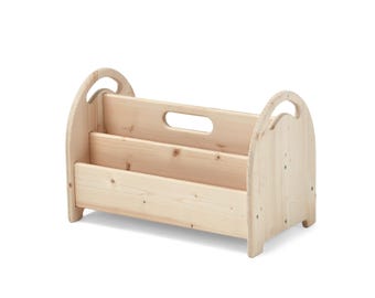 Montessori Wooden Bookshelf: Kids Room Book Organizer