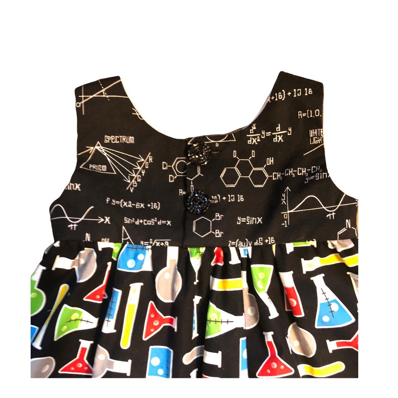 Science Birthday Ready to Ship 4T Science Dress Baby Gift Stem Clothing Chemistry Tunic Lab Experiment March for Science